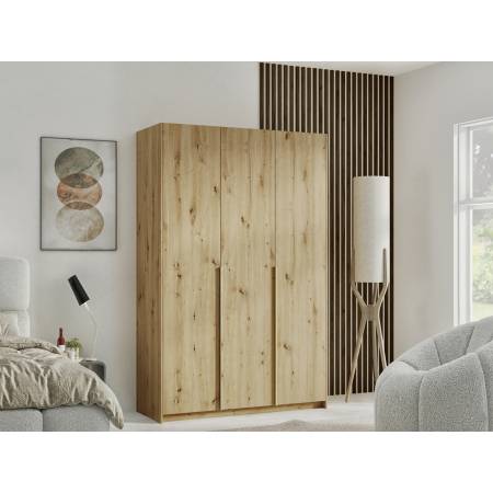 Szafa 150 cm dąb artisan 3-drzwiowa BILLY nowoczesny styl