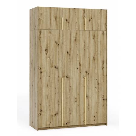 Szafa 150 cm dąb artisan 3-drzwiowa BILLY nowoczesny styl