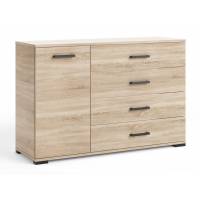 Komoda 120 cm dąb sonoma 1-drzwiowa z szufladami FIGO F-2