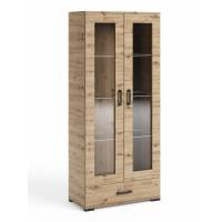 Szeroka witryna 80 cm z szufladą dąb artisan FIGO F-8