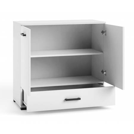 Komoda 90 cm biała 2-drzwiowa z szufladą FIGO F-1