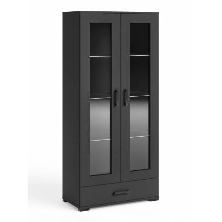 Szeroka witryna 80 cm czarna z szufladą  FIGO F-8