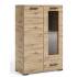 Komoda z witryną 80 cm dąb artisan 2-drzwiowa z szufladą FIGO F-4